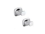 Par de colgadores de pared. Metaform Aida - Par de colgadores de pared para baño, pared, de latón cromado