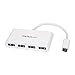 Produktbild USB-C Hub - 4 Port USB 3.0 - USB C auf 4x USB-A - Bus Powered - Weiß - Kompakter USB C Hub - USB Typ-C Adapter