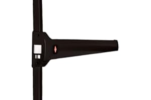 JPM - Barre Anti-Panique Pushbar 90+ - Porte Sortie de Secours Bois, Métal, PVC, Aluminium - 836mm Recoupable - 1 Point de Verrouillage - Résistance Vandalisme et Corrosion - Garantie 10 Ans - Noir