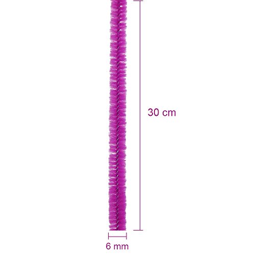 Faburo 237pc Pfeifenreiniger Chenilledraht Bunt Biegeplüsch 6 MM x 30 CM für Kinder Basteln Zum Deko - 3