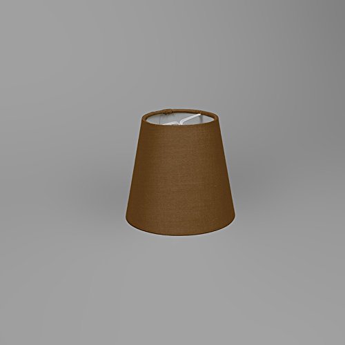 QAZQA Polyester Klemmschirm 12cm rund SC braun , Rund konisch Klemmschirm - 3