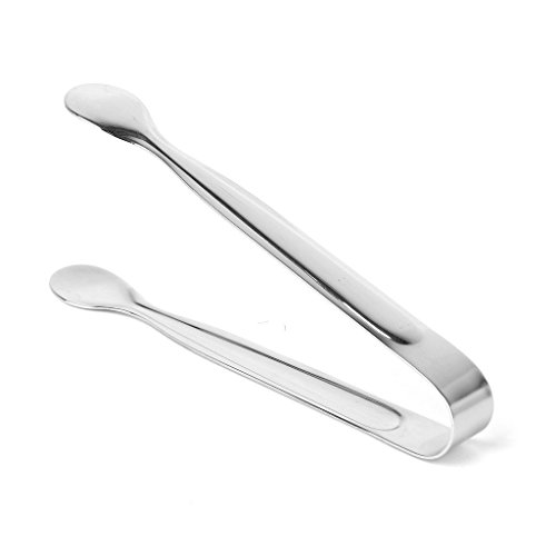 westeng 1 Edelstahl rund Kopf Eiszange Lebensmittel Sweet Brot Bar BBQ Kochen Tong Clip Silber - 3