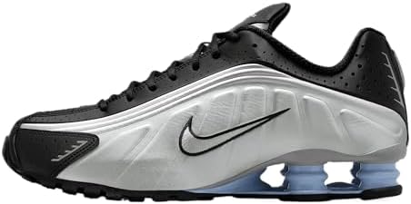 Nike HQ1988-004 Shox R4 Uomo, Metallic Silver/Metallic Silver-Black EU 40