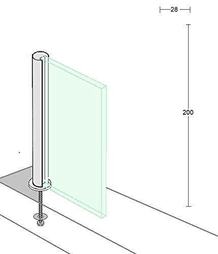 Spritzschutz Protect Herd Kochinsel Edelstahl mit Glasplatte 80cm Breite - 3