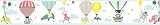 anna wand Bordüre selbstklebend HOT AIR BALLONS – Wandbordüre Kinderzimmer / Babyzimmer mit Tieren in Heißluftballons versch. Farben – Wandtattoo Schlafzimmer Mädchen & Junge, Wanddeko Baby / Kinder - 2