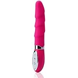 Vibrador, Louviva Vibrador Estimulador para Clítoris, Próstata, Parte Sensible de Silicona con 10 Modos de Vibración, Suave Tacto, Impermeable, Juguetes Eróticos Regalos Sexuales-Color Rosa
