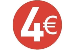 AUDIOPRINT LTD. 200-20mm Euro Price Stickers - 20 Different Prices to Choose from (4 Euro Red)