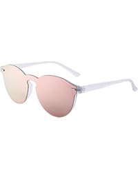 Gafas de Sol Polarizadas Sin Marco Club Redondas Sin Montura Espejo Reflexivo Wayfarer