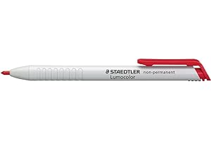 ‎STAEDTLER STAEDTLER 768N Lumocolor non-permanent omnichrom Trockenmarker wasserlöslich, 3,0mm, rot, 1 Stück (1er Pack)