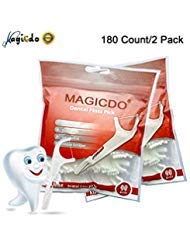 180 púas dentales, multifunción, incluye hilo dental, recogedor de dientes, cepillo interdental, raspador de lengua, aprobado por la FDA (2 paquetes)