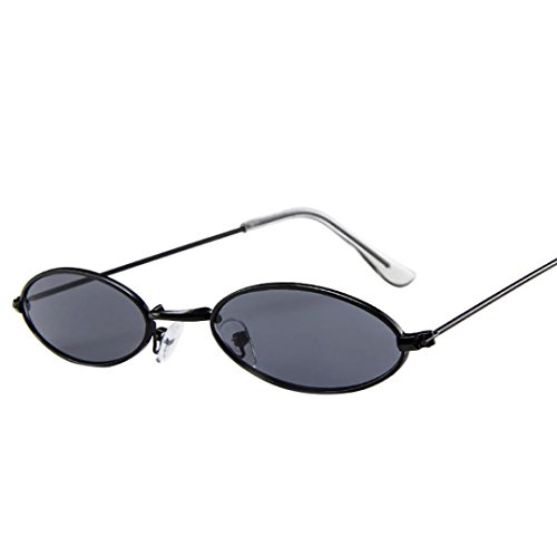 Preisvergleich Produktbild Vovotrade Sonnenbrille, Mode Mens Womens Retro kleine ovale Sonnenbrille Metallrahmen Shades Eyewear kleinen Rahmen Brillen Sonnenschutz für Reisen fahren (A)
