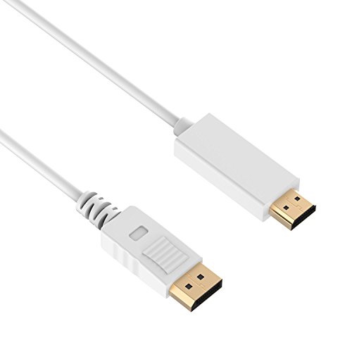 Displayport auf HDMI Kabel, Rankie 1.8m Vergoldet DisplayPort DP zu HDMI Kabel HDTV Cable (Weiß) – R1102B - 4