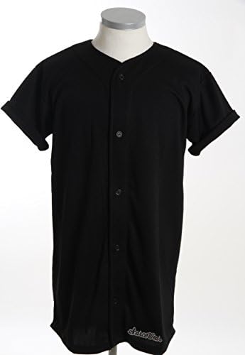 Scarcewearunisex long plain black baseball jersey shirt size Small/10