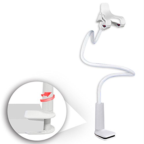 GBOAT Smartphone Handyhalter 360°Drehen Schwanenhals Halterung Universal Desktop Ständer Bracket(weiß) - 4