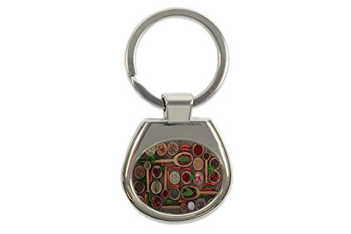 Preisvergleich Produktbild LEotiE SINCE 2004 Schlüsselanhänger Küche Gewürze Bedruckt