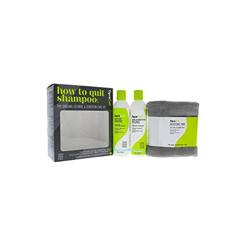 DevaCurl How to Quit Shampoo: Cleanse & Condition Curl Kit Mujeres Champú 236ml - Champues (Mujeres, Champú, Pelo rizado, 236 ml, Make sure to vigorously work No-PooTM throughout the scalp and continue that vigorous motion while...)