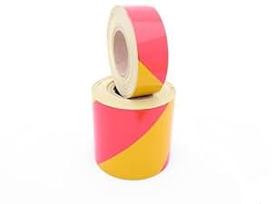 New Red & Yellow Chevron Reflective Tape/Vinyl 50mm*10 Meters Roll ...