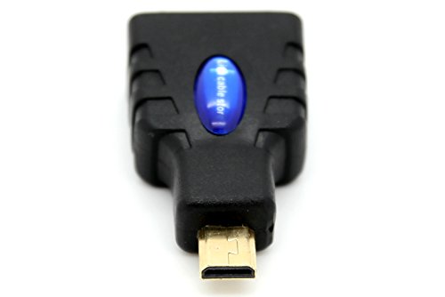 LCS – Micro HDMI Adapter 1.4 / 2.0 neue Generation FULL HD 1080p – Hochgeschwindigkeits mit ETHERNET und 3D – Vergoldete kontakte - 3