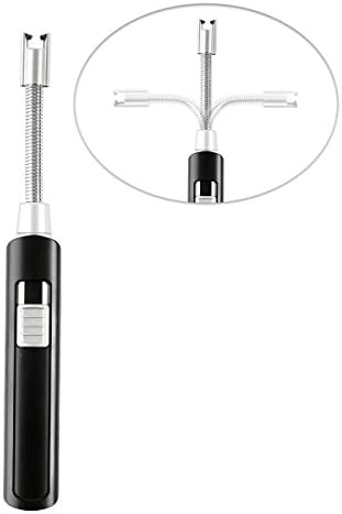 Updated USB Rechargeable Electric-Arc Lighter with 360°Flexible Neck,No Spark and Smell Front for BBQ, Camping and House Use
