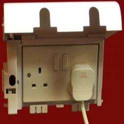 Socket Safe Twin Plug Socket Cover - White