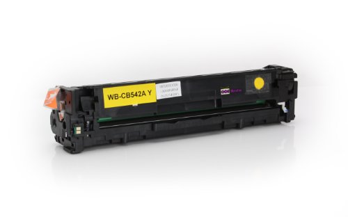 Toner kompatibel zu HP CB542A | Gelb für ca. 1.400 Seiten | ersetzt Toner für HP Color Laserjet CP & CM Serien