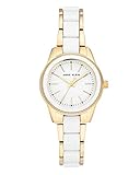 Anne Klein Damenuhr Analog Quarz mit Metallarmband AK/N3212WTGB in der Farbkombination weiß/Gold