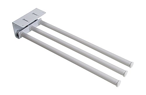Sanitop-Wingenroth Standard Handtuchhalter dreiarmig ausziehbar, 1 Stück, weiß, 07144 4