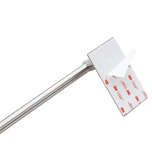 Selbstklebender Handtuchhalter gebürstetem Edelstahl Handtuchstange Ohne Bohren Bad und Küche 55cm - 6