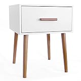 ✅ ESTILO ESCANDINAVO: esta mesita de noche está inspirada en el estilo nórdico escandinavo, que es moderno, vintage pero también refinado y práctico, y le dará un toque de originalidad a tu habitación. Combina perfectamente con todos los estilos