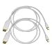 Produktbild Cablesson 2er Pack x 2m Mini Display Portauf HDMI Konverter Video Stecker - Stecker mit Stecker - 3D mit Audio - Thunderbolt Mini DP auf HDMI Adapter für iMac, MacBook Pro, MacBook Air, Mac Mini
