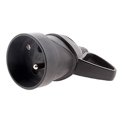 Zenitech Fiche femelle anneau -16A 2P+T - Noir - Zenitech