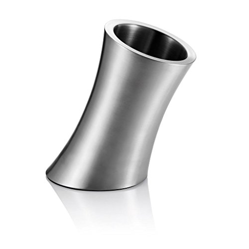 Loooqs P915.052 Design Weinkühler, Edelstahl, silber, 25,5 x 16,2 x 23 cm