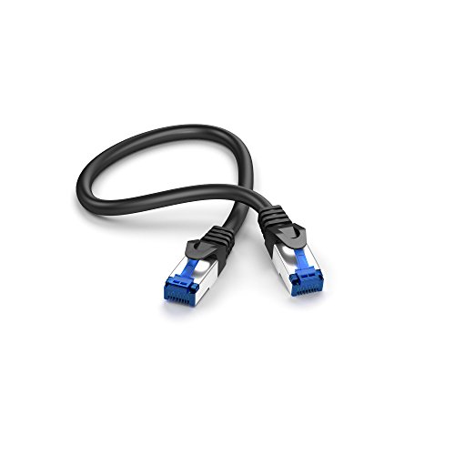 KabelDirekt 0,25m x10 Cat6 Ethernet Gigabit LAN Netzwerkkabel (RJ45), STP (Foliengeschirmt), abwärtskompatibel (Cat5, Cat5e), schwarz – PRO Series - 5