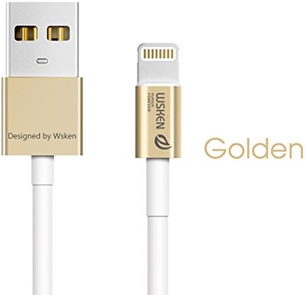 iPhone Cable,Wsken 3.28ft USB iPhone Cable with 8pin Lightning Connector [Apple MFi Certified] Sync Charger Power Cable for iPhone X 8/8plus,7/6/6s,iPad Pro,iPod Touch (Golden)