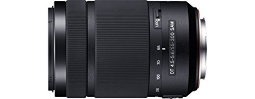 Sony 55-300mm f/4.5-5.6DT Sam - Objetivo para Sony (Distancia Focal 82.5-450mm, Apertura f/4.5-29, Zoom óptico 5.4X, diámetro: 62mm), Negro