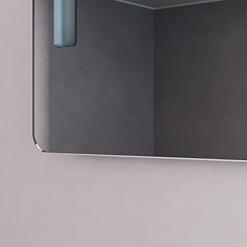 NEG Badspiegel MITRA 80x60cm (HxB) Spiegel (abgerundet) mit integrierter und energiesparender LED-Beleuchtung (warmweiß 3000 Kelvin) IP44 - 4
