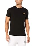 EA7 Negro Camiseta con logo en el pecho