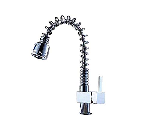 Preisvergleich Produktbild Modern Küchenarmatur Spiralfeder Einhebelmischer Wasserhahn Verstellbarer Sprühkopf Messingrohr Flexibler Schlauch (Type B)
