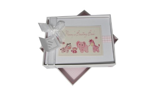 White Cotton Cards Nanny's Boasting Book Photo Album Toys Range (Pink Gingham)
