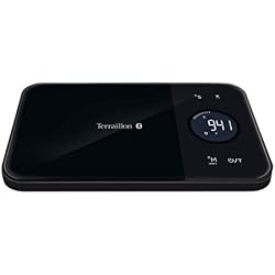 Terraillon Balance de Cuisine Connectée, Apports Énergétiques, Tare, Conversions Liquides, Minuteur, Bluetooth, 5 kg, NutriTab, Noir