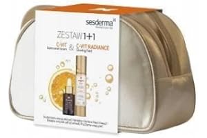Sesderma C-VIT zestaw bożonarodzeniowy, krem Radience 50 ml + serum 30 ml, witamina C, zestaw przeciw starzeniu się, nawilżenie i blask, dla promiennej skóry, idealny do wszystkich rodzajów skóry