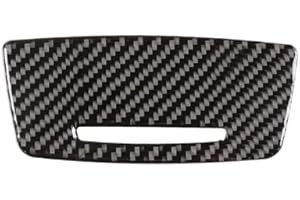 YANER Cubierta del cenicero para BMW M3 E90-E93 2007-2013 placa de fibra de carbono real (suave) etiqueta engomada accesorios interiores del coche