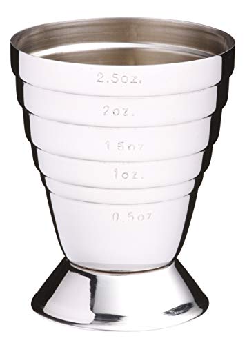 Kitchen Craft BarCraft - Jigger da Barman Professionale, in Acciaio, con misuratore