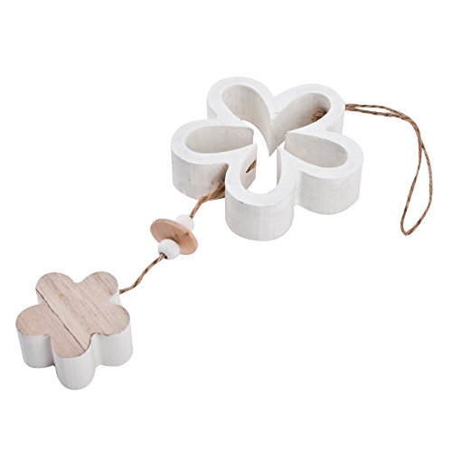 Blume Sweet Design Deko Anhänger Holz 20x8x2cm (Weiss) - 2