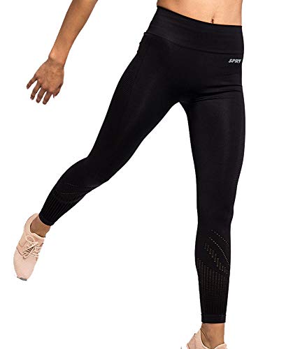 SPRY The Black Mesh Seamless Leggings (S)