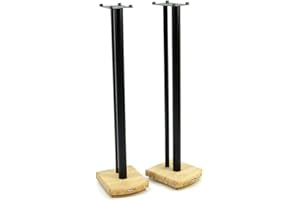 ATACAMA MOSECO 10 Black and Natural Bamboo Speaker Stands