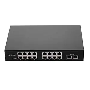 ZWD-16+2BZQN 16FE + 2GE POE Switch with 16 POE Ports 2 Gigabit Uplink IEEE 802.3af Standard POE Switch Power for IP Camera Wireless AP EU Plug