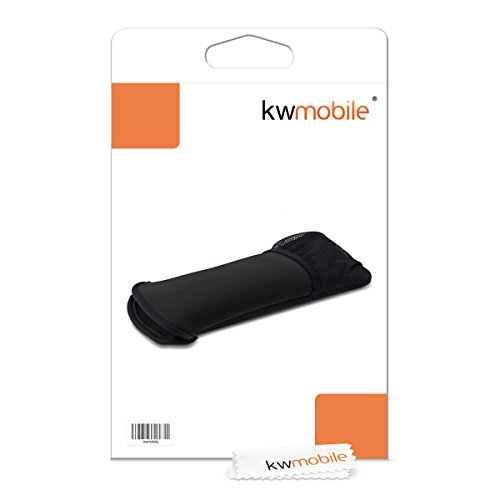 kwmobile Nylon Tasche Hülle für Apple Magic Keyboard & Magic Mouse 1/2 – Schutzhülle mit Zusatz Fach aus Mesh-Stoff in Schwarz - 5