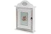 Produktbild elbmöbel Schlüsselkasten braun weiß braun Blume Holz Vintage Shabby chic Schlüsselschrank Metall-Haken Landhaus H29 x B22 x T7 cm