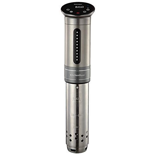 KitchenBoss Sous Vide Aparato de Cocina Precisión 1100W Inmersión a Prueba de Agua IPX7 Circuladores Control de Temperatura de Precisión Temporizador Digital Incluido 10 Bolsas Envasado al Vacío
